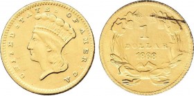 World Coins
United States of America
1 Dólar. 1868. AU. Indian Head. (Resto cola en reverso). Fr-94; KM-86. EBC. 