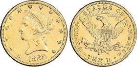 World Coins
United States of America
10 Dólares. 1888-S. SAN FRANCISCO. 16,69 grs. AU. Coronet Head. (Rayitas). Fr-160; KM-102. (EBC-/EBC). 