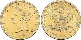 World Coins
United States of America
10 Dólares. 1899. FILADELFIA. 16,69 grs. AU. Coronet Head. Fr-158; KM-102. EBC. 