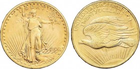 World Coins
United States of America
20 Dólares. 1908. FILADELFIA. 33,38 grs. AU. Saint Gaudens. Sin IN GOD WE TRUST. Fr-183; KM-127. EBC-. 