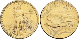 World Coins
United States of America
20 Dólares. 1914-D. DENVER. 33,40 grs. AU. Saint Gaudens. Fr-187; KM-131. EBC. 