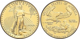 World Coins
United States of America
50 Dólares. 1990. 33,95 grs. AU. Saint Gaudens. Fecha en números romanos. Fr-B1; KM-219. SC. 