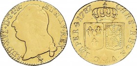 World Coins
France
Louis d´Or. 1787-A. LUIS XVI. PARÍS. 7,52 grs. AU. Fr-475; KM-591.1. MBC. 