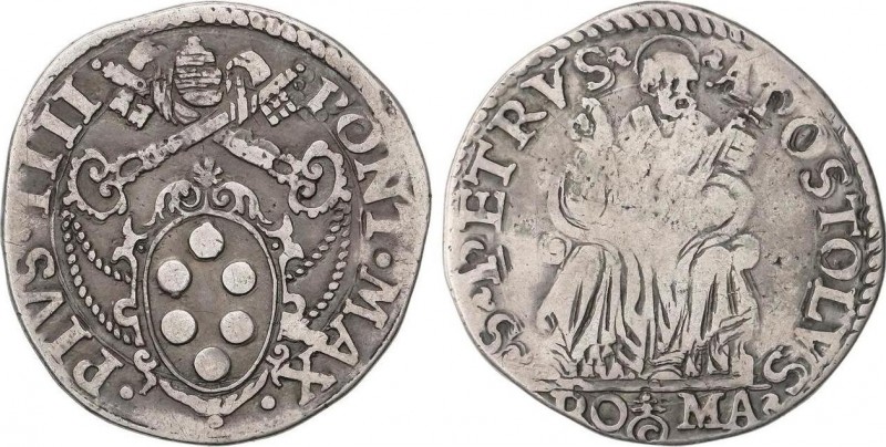 World Coins
Italian States
Lote 3 monedas Testone. (1559-65), 1690 y 1698. PÍO I...