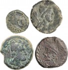 Lots and Collections
Celtiberian Coins
Lote 4 monedas Cuadrante y As (3). MALACA (MÁLAGA). AE. A EXAMINAR. AB-1726 var., 1727 var., 1730 var., 1737 va...