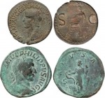 Lots and Collections
Roman Coins
Lote 2 monedas As y Sestercio. As de Calígula y Sestercio de Filipo I. RIC-38, 187a. MBC- y MBC. 