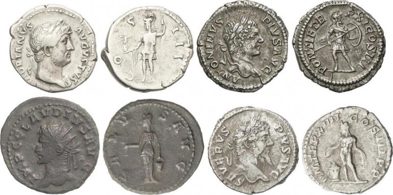 Lots and Collections
Roman Coins
Lote 4 monedas Denario (3) y Antoniniano. ADRIA...