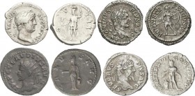 Lots and Collections
Roman Coins
Lote 4 monedas Denario (3) y Antoniniano. ADRIANO, SEPTIMIO SEVERO, CARACALLA y CLAUDIO GÓTICO. AR (3) y Ve. Los dena...