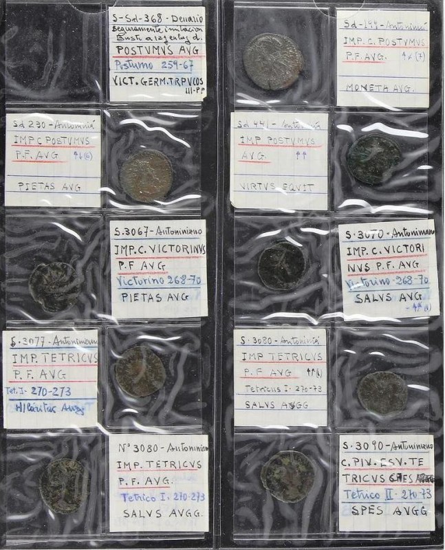 Lots and Collections
Roman Coins
Lote 17 Antoninianos. CLAUDIO II, PÓSTUMO, TÉTR...