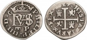 Lots and Collections
Spanish Monarchy
Lote 4 monedas 1/2 (3) y 1 Real. (16)27. SEGOVIA (3), POTOSÍ. 1/2 Real Segovia (1627) P. Acueducto de 2 arcos, (...