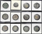 Lots and Collections
Spanish Monarchy
Lote 12 monedas 1 y 2 Reales (11). MADRID (9), SEVILLA (3). 1 Real SEVILLA 1773, 2 Reales: MADRID; 1772, 1773, 1...