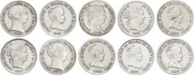 Lots and Collections
Spanish Monarchy
Lote 10 monedas 1 Real. 1839 a 1863. BARCELONA (2), MADRID (6) y SEVILLA (2). A EXAMINAR. MBC- a EBC-. 