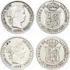 Lots and Collections
Spanish Monarchy
Lote 2 monedas 10 Céntimos de Escudo. 1865 y 1866. MADRID y SEVILLA. AC-339,342. EBC-. 