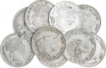 Lots and Collections
Spanish Monarchy
Lote 9 monedas 40 Céntimos de Escudo. 1865 (3),1866 (3) y 1867 (3). MADRID. A EXAMINAR. AC-500,501,502. MBC- a M...