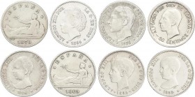 Lots and Collections
Lots and Collections
Lote 8 monedas 50 Céntimos. 1869 a 1926. 1869 (*0-9) S.N.-, 1870 (*_-_)S.N.-M., 1885 (*8-6)M.S.-M., 1889 (*8...