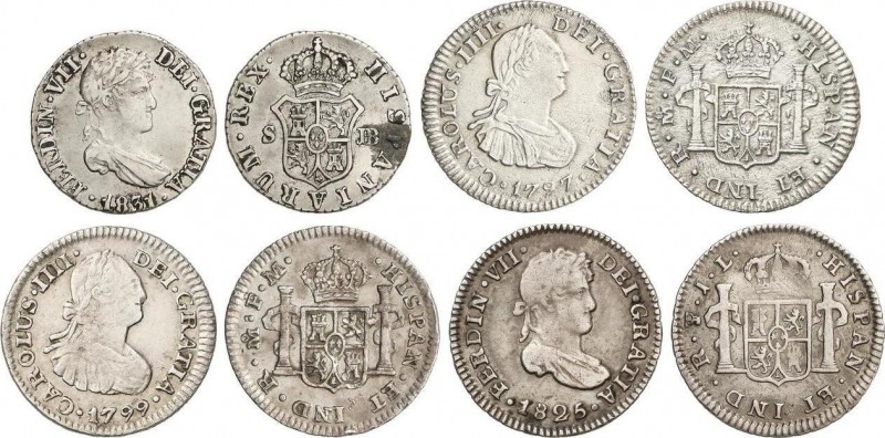 Lots and Collections
Lots
Lote 4 monedas 1/2 Real. 1797 a 1831. CARLOS IV (2) y ...