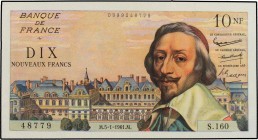 Wolrd Banknotes
10 Nuevos Francos. 5 Enero  1961. FRANCIA. Cardenal Richelieu. MUY ESCASO.. Pick-142. SC-. 