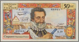 Wolrd Banknotes
50 Nuevos Francos. 3 Septiembre 1959. FRANCIA. Enrique IV. (Levísima reparación en margen superior). RARO.. Pick-143a. MBC+. 