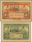 Paper Money of the Civil War
Serie 2 billetes 50 Céntims y 1 Pesseta. 1 Maig 1937. Aj. de MONTORNÉS. (Leves manchitas). ESCASOS. AT-1591/1592. EBC-. ...