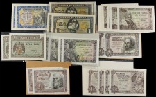 Spanish Banknotes Lots and Collections
Lote 24 billetes 1 Peseta. 1938 a 1953. Pequeña colección de parejas correlativas de Estado Español con altas c...