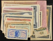 Spanish Banknotes Lots and Collections
Lote 44 billetes 50 Céntimos a 500 Pesetas. 1907 a 1963. Incluye 36 billetes españoles y 8 billetes extranjeros...