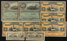 Spanish Banknotes Lots and Collections
Lote 9 billetes 10 y 20 Centavos y 5 (5) y 10 Pesos (2). 15 Mayo 1896 y 15 Febrero 1897. EL BANCO ESPAÑOL DE LA...