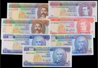 World Banknotes Lots and Collections
Lote 7 billetes 1, 2 (3), 10 (2) y 20 Dólares. (1973) a (1995). BARBADOS. Incluye: 1$ (1973), 2$ (1986), 2$ (1993...