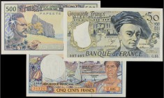 World Banknotes Lots and Collections
Lote 3 billetes 50 y 500 (2) Francos. 1985, 1988 y (1992). FRANCIA, TAHITÍ y TERRITORIOS FRANCESES DEL PACÍFICO. ...