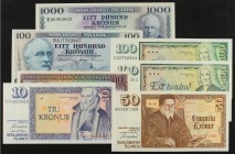 World Banknotes Lots and Collections
Lote 7 billetes 10 (2), 50, 100 (3) y 1.000 Kronur. 1961 a 1981. ISLANDIA. Pick-42, 44, 46, 48, 49, 50. EBC+ a SC...