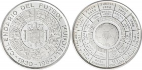 Spanish Medals
Medalla Calendario del Fútbol mundial 1930-1982. 1982. 21,92 grs. AR. Ø 45 mm. En estuche original con certificado. PROOF. 