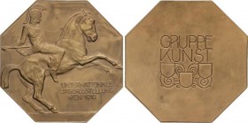 World Medals
Exposición Internacional de Caza. 1910. AUSTRIA. VIENA. Anv.: Jinete clásico a derecha. Rev.: Gruppe Kunst. AE plaqueta octogonal. Ø 70X7...