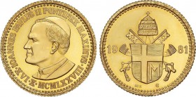 World Medals
Medalla. 1981. VATICANO. Anv.: JUAN PABLO II - XVI - X - MCMLXXVIII (16 / OCT /1978). 5,76 grs. AU (22 K). PROOF. 