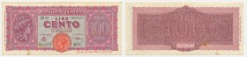 Banconote italiane - Luogotenenza - Biglietti di Banca - 100 Lire "Italia Turrita" Introna/Urbini 10-12-1944 - Gig.BI25A 
n.a.