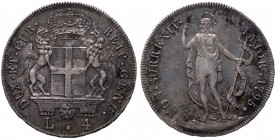 Genova - Periodo dei Dogi Biennali (1528-1797) Terza Fase (1637-1797) 4 Lire Nuove 1795 - CNI 497 - Ag gr. 16,30
SPL