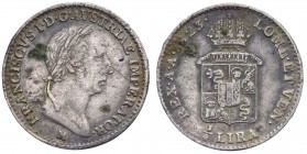 Lombardo Veneto - Milano - Francesco I d'Asburgo Lorena (1815-1835) 1/4 di lira 1823 - Gig. 84 - NC - Ag gr. 1,42
BB