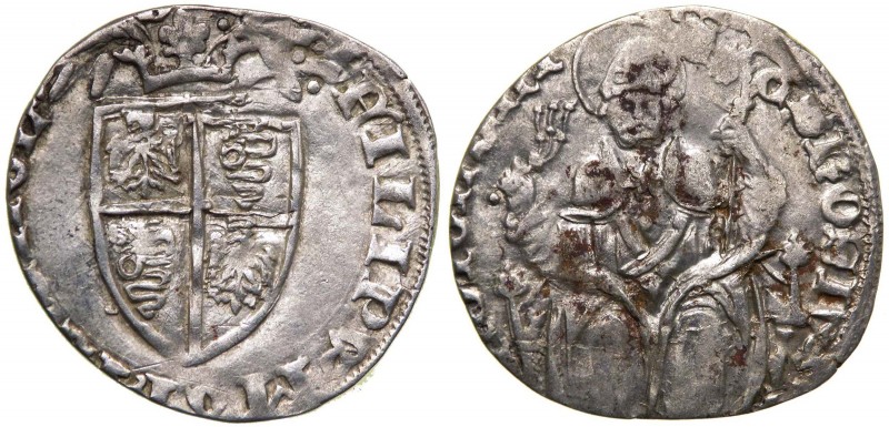 Milano - Filippo Maria Visconti (1412-1447) Grosso da 2 soldi tipo con scudo e S...