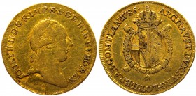 Milano - Giuseppe II d'Asburgo-Lorena (1780-1790) Mezza Sovrana 1786 - MIR 45 - R - Au 
BB+