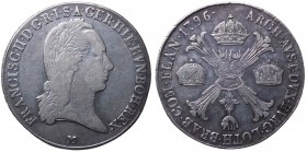 Milano - Ducato di Milano e Mantova - Francesco II d'Asburgo-Lorena (1792-1800) Crocione (Scudo delle corone) 1796 - Gig. 13 - Ag gr. 29,39
qSPL