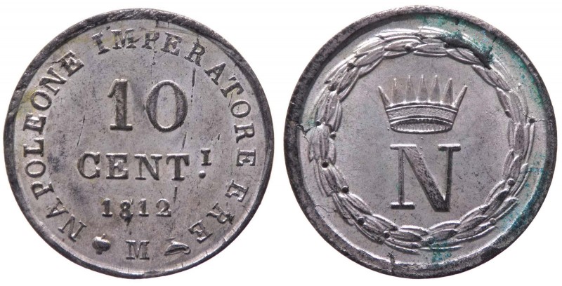 Milano - Napoleone I Re d'Italia (1805-1814) 10 Centesimi 1812 - Gig. 210 - Mi -...