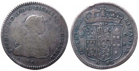 Regno di Napoli - Ferdinando IV di Borbone (1759-1816) Mezza Piastra da 60 Grana del I°Tipo 1760 - Gig. 79 - R3 RARISSIMA - Ag - colpetti gr. 12,20
q...