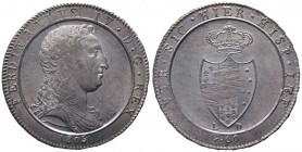 Regno di Napoli - Ferdinando IV di Borbone (1759-1816) Mezza Piastra da 60 Grana del VII° Tipo 1805 con sigle ravvicinate sul rovescio - Gig. 91a - R2...