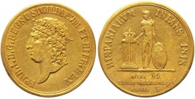 Regno delle due Sicilie - Napoli - Ferdinando I di Borbone (1816-1825) 3 Ducati 1818 - Gig. 4 - NC - Au gr. 3,76
SPL