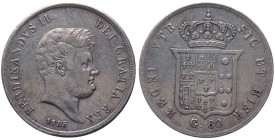Regno delle due Sicilie - Napoli - Ferdinando II di Borbone (1830-1859) Mezza Piastra da 60 Grana del IV°Tipo 1855 - Gig. 111 - Ag gr. 13,77
BB+