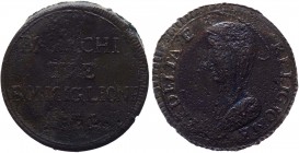 Ronciglione - Occupazione della Prima Repubblica Romana (1799-1800) 3 Baiocchi 1799 tipo con Madonnina - Gig. 1 - R2 MOLTO RARA - Cu gr. 17,18
BB+