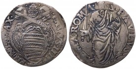 Stato Pontificio - Roma - Paolo IV (Gian Pietro Carafa) 1555-1559 Giulio con S. Paolo con libro aperto - Munt. 19 - Ag gr. 2,56
BB+