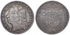 Carlo Emanuele III (1730-1773) Primo periodo (1730-1755) 1 Lira 1747 del III° tipo - MIR 931a - R - Ag gr. 5,49
BB/SPL