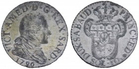 Vittorio Amedeo III (1773-1796) 10 Soldi 1796 - Zecca di Torino - Mont. 378 - NC - Mi gr. 2,40
qBB