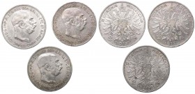 Austria - Franz Joseph I (1848-1916) Lotto n.3 Monete da 2 Corone 1913 - KM 2821 - Ag 
FDC