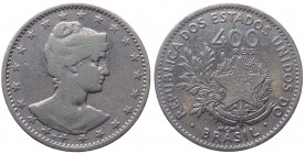 Brasile - Prima Repubblica (1889-1942) 400 Reis 1901 - KM 505 - CuNi 
MB+