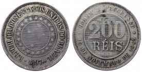 Brasile - Prima Repubblica (1889-1942) 200 Reis 1897 - KM 493 - CuNi 
MB+